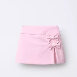 Zara pink Skort with bows size 8-9. Nwt